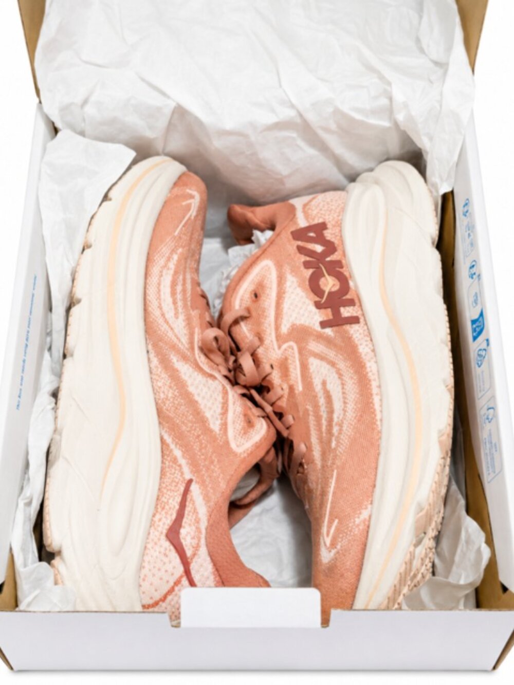 Hoka Clifton Running Shoes In Blush Rose Latte NIB 9W - Picture 3 of 6